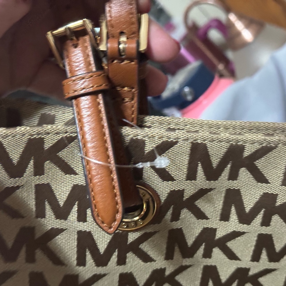 Michael Kors Brown Logo Tote Bag - Picture 9 of 16